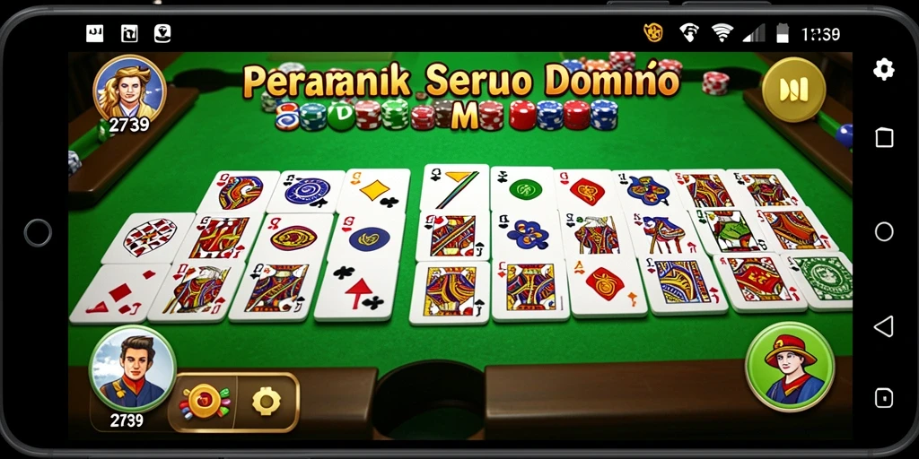 Tampilan gameplay seru dari game domino 2739