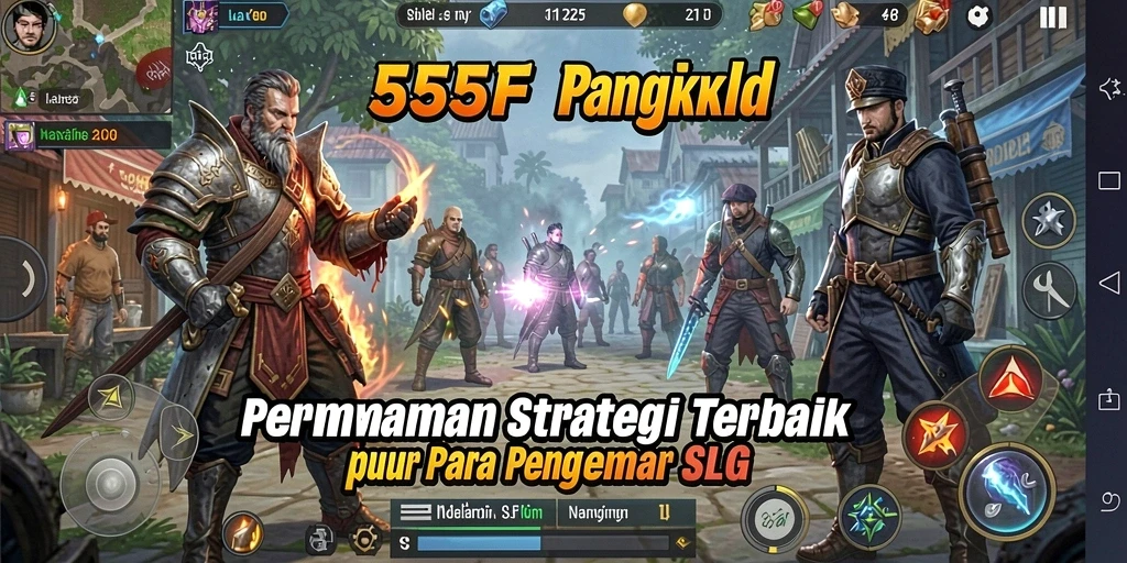 Tampilan permainan strategis yang mendebarkan di 555F.