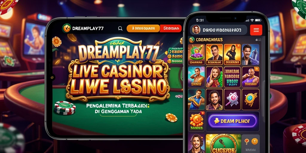 Tampilan gameplay menegangkan dengan dealer langsung di DREAMPLAY77.