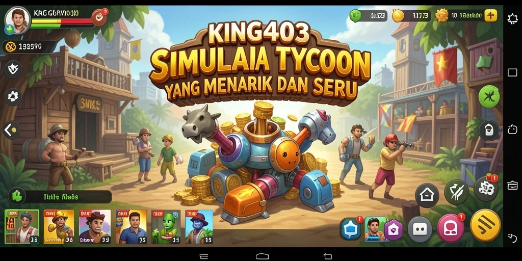 Screenshot gameplay menunjukkan momen strategis dalam KING403.