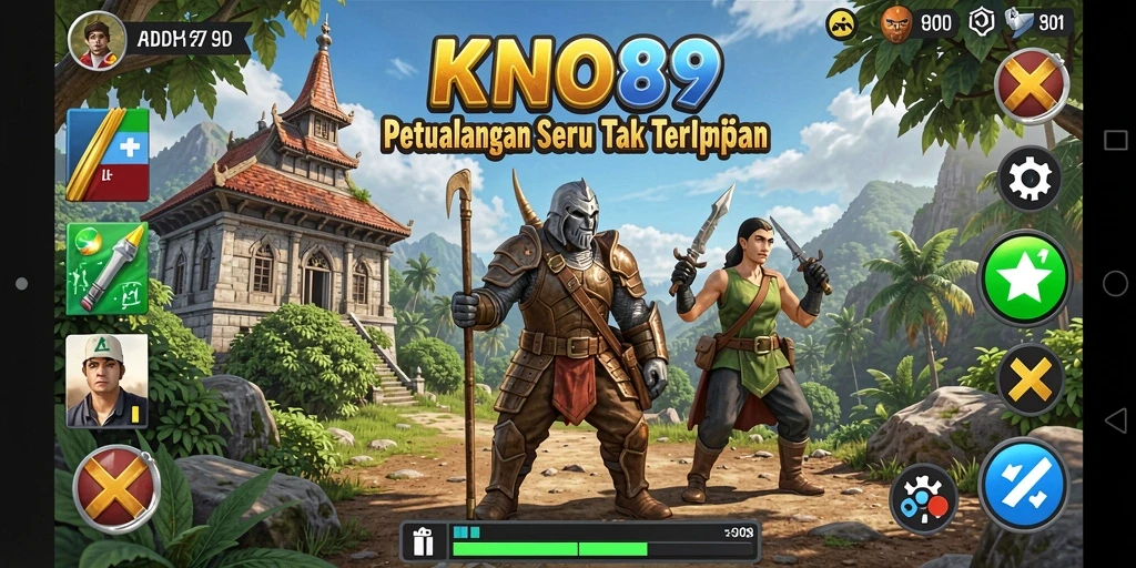 Tangkapan layar gameplay KNO89 menampilkan aksi petualangan yang mendebarkan di dunia yang luas.