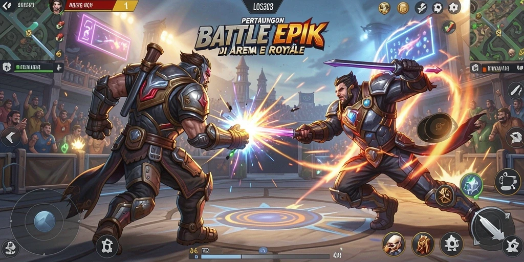 Tampilan gameplay seru di LOS303 yang penuh aksi Battle Royale.