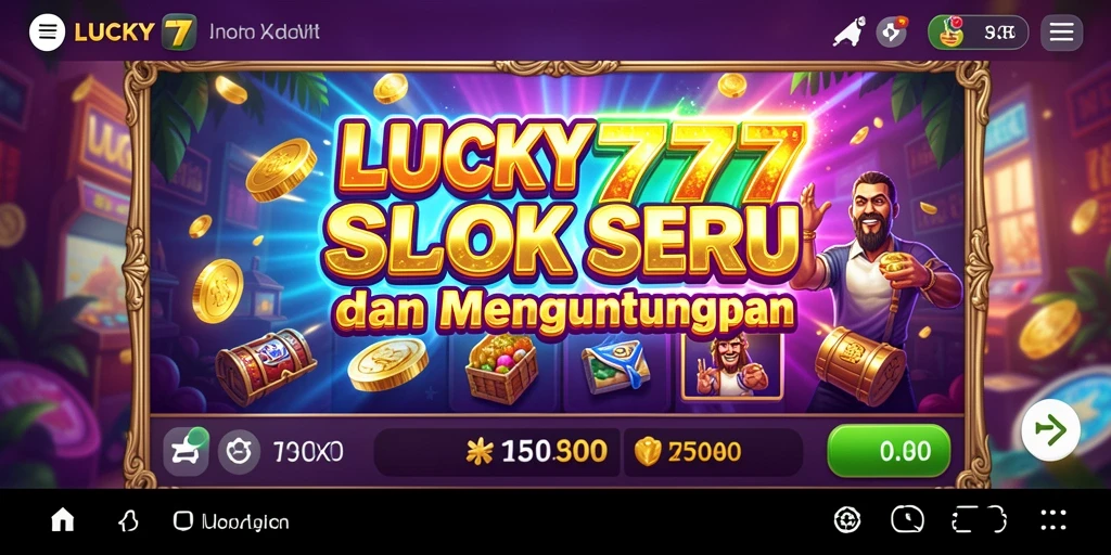 Tampilan gameplay seru LUCKY777 dengan banyak fitur menarik.