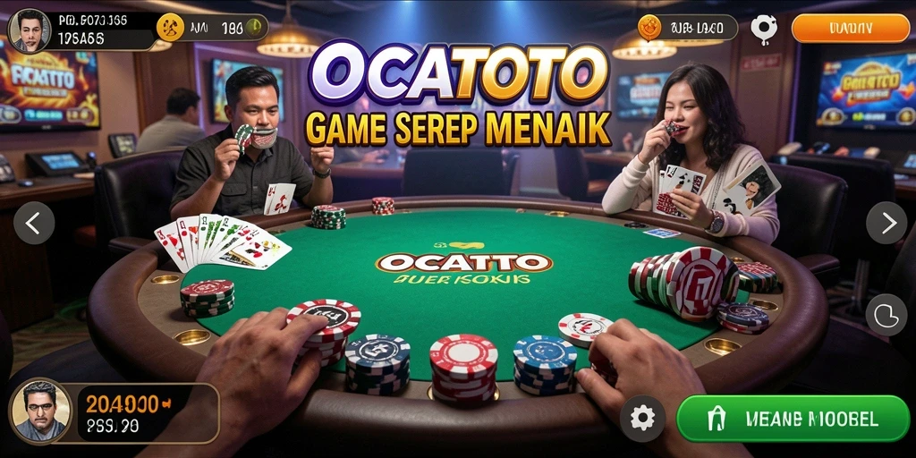 Tampilan gameplay menarik OCATOTO dalam permainan Poker.