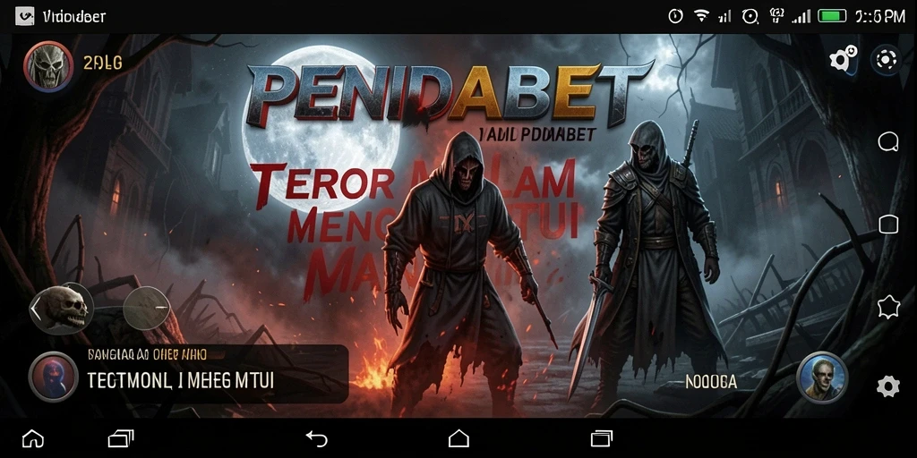 Tampilan menegangkan dari gameplay PENIDABET dengan suasana Horror.
