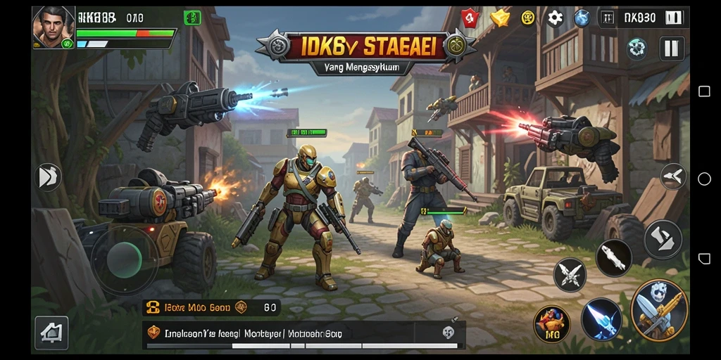 Screenshot gameplay RK88 yang menampilkan strategi dan pertempuran menarik.