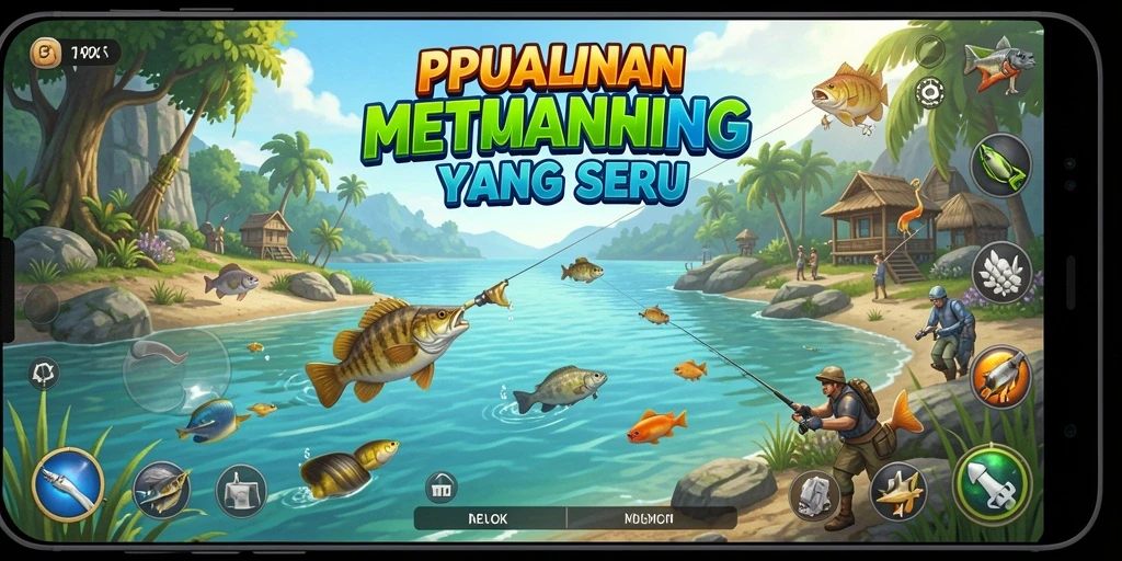 Tangkapan ikan menakjubkan dalam gameplay RPIDWIN.