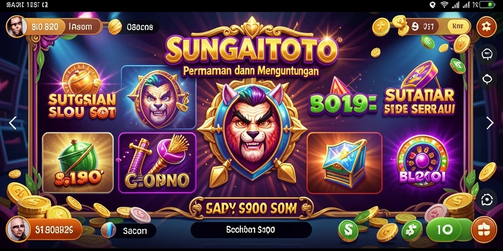 Screenshot gameplay SUNGAITOTO menampilkan keseruan permainan slot yang dinamis.