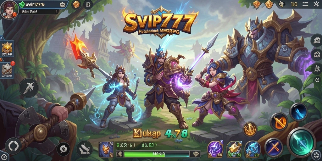 Tampilan gameplay SVIP777 yang mendebarkan dalam dunia MMORPG.