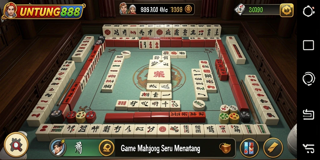 Tampilan gameplay seru di UNTUNG88, tantangan Mahjong yang menarik.