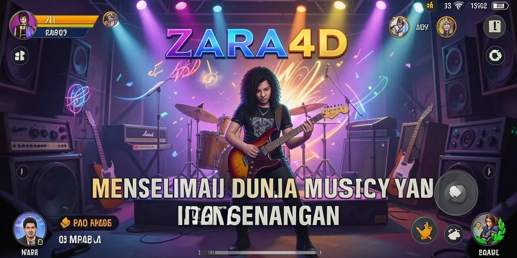 Screenshot gameplay ZARA4D menampilkan pengalaman musik yang interaktif dan menantang.